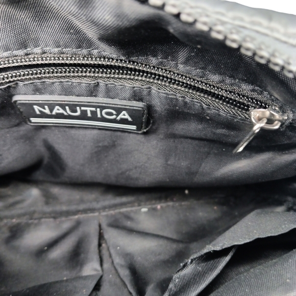 Nautica Black Nylon Crossbody Belt Bag Adjustable Strap - Picture 7 of 17